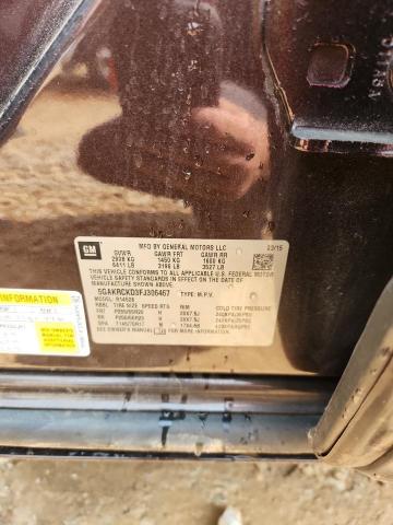 5GAKRCKD3FJ306467 - 2015 BUICK ENCLAVE BROWN photo 14