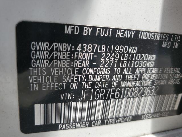 JF1GR7E61DG823632 - 2013 SUBARU IMPREZA WRX Blanco foto 13