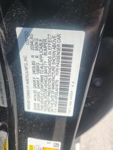 1HGCV2F53LA019770 - 2020 HONDA ACCORD EXL BLACK photo 12