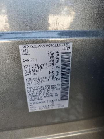 5N1DR2AM8LC599796 - 2020 NISSAN PATHFINDER S GRAY photo 13