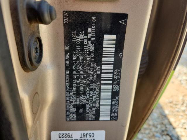 5TBRU54157S450917 - 2007 TOYOTA TUNDRA DOUBLE CAB SR5 GREEN photo 12