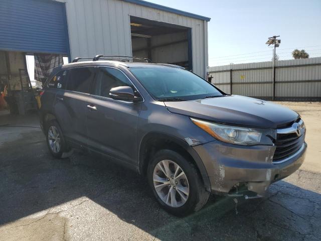 5TDKKRFH2FS118335 - 2015 TOYOTA HIGHLANDER XLE GRAY photo 4