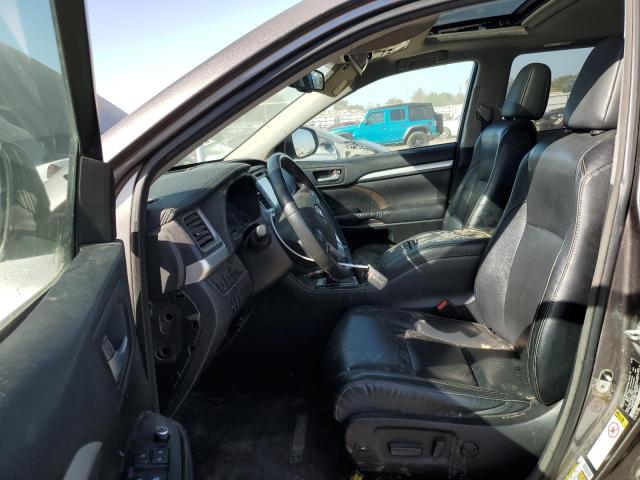 5TDKKRFH2FS118335 - 2015 TOYOTA HIGHLANDER XLE GRAY photo 7