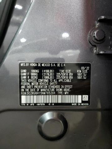 3CZRU6H15NM765294 - 2022 HONDA HR-V SPORT 灰色 照片 14