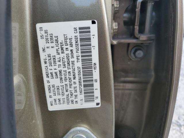 1HGCP26859A150437 - 2009 HONDA ACCORD EXL GOLD photo 12