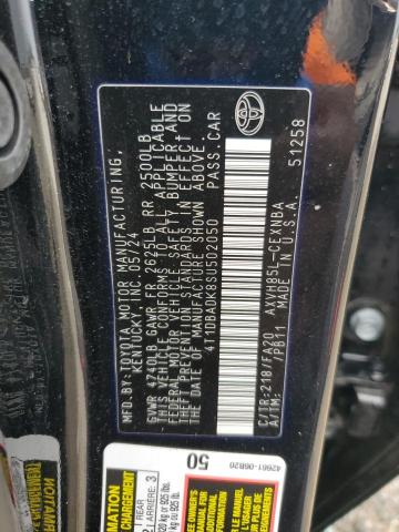 4T1DBADK8SU502050 - 2025 TOYOTA CAMRY XSE შავი ფოტო 13