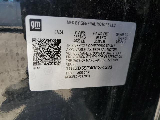 1G1ZD5ST4RF251333 - 2024 CHEV MALIBU LT 黑色 照片 13