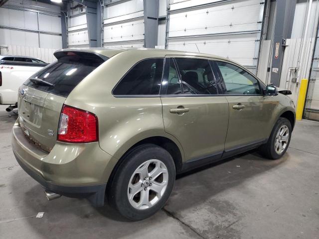 2FMDK4JC9CBA13291 - 2012 FORD EDGE SEL GREEN photo 3