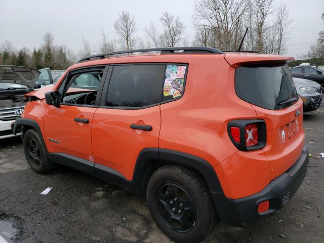 ZACCJAAW6GPC53797 - 2016 JEEP RENEGADE SPORT ORANGE photo 2