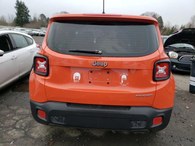 ZACCJAAW6GPC53797 - 2016 JEEP RENEGADE SPORT Նարնջագույն լուսանկար 6