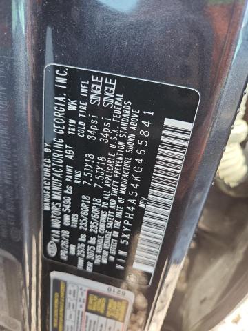 5XYPH4A54KG465841 - 2019 KIA SORENTO EX Graphite photo 14