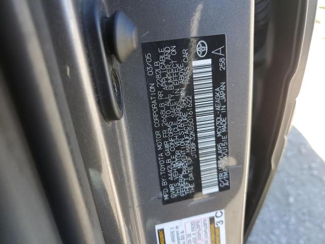 JTDBF32K550161622 - 2005 TOYOTA CAMRY LE GRAY photo 13