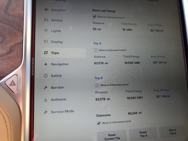 5YJSA1E22HF191424 - 2017 TESLA MODEL S SILVER photo 9