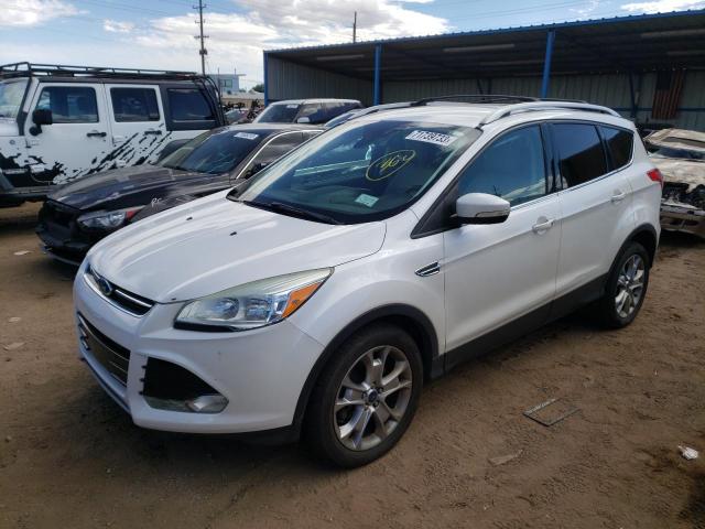 1FMCU9J9XEUD76641 - 2014 FORD ESCAPE TITANIUM WHITE photo 1