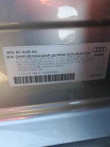 WAUKF78E47A064284 - 2007 AUDI A4 2.0T AVANT QUATTRO SILVER photo 12