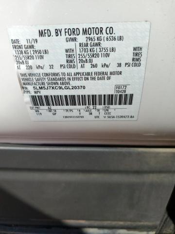 5LM5J7XC9LGL20370 - 2020 LINCOLN AVIATOR RESERVE Ақ фото 14