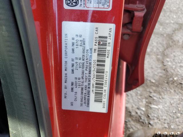 JM1BM1J76G1345505 - 2016 MAZDA 3 SPORT RED photo 12