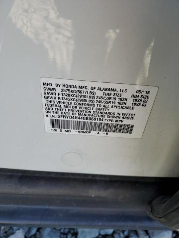 5FRYD4H44GB060184 - 2016 ACURA MDX TECHNOLOGY WHITE photo 13
