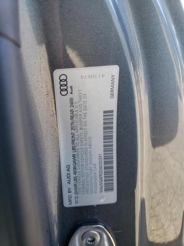 WAUVGAFR2DA032331 - 2013 AUDI S5 PRESTIGE 灰色 照片 12