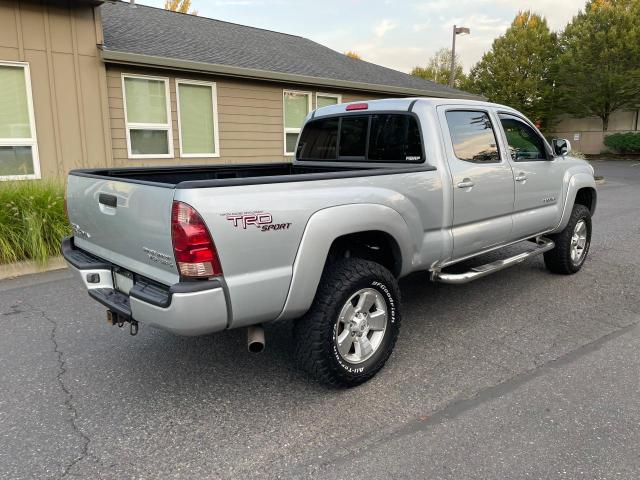 5TEKU72N75Z123848 - 2005 TOYOTA TACOMA DOUBLE CAB PRERUNNER LONG BED SILVER photo 4