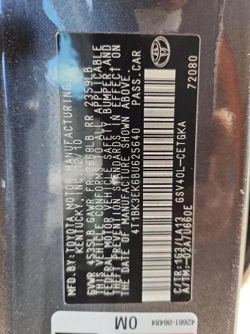 4T1BK3EK6BU625640 - 2011 TOYOTA CAMRY SE 灰色 照片 13