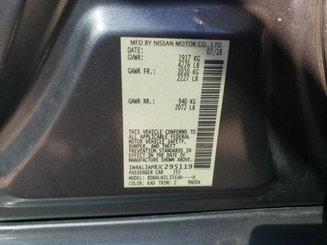 1N4AL3AP8JC295119 - 2018 NISSAN ALTIMA 2.5 Grau Foto 12