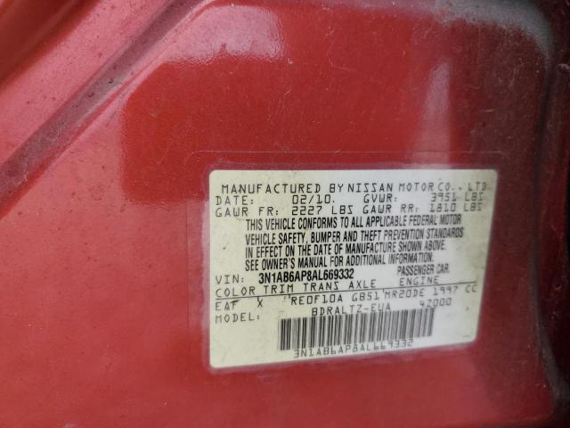 3N1AB6AP8AL669332 - 2009 NISSAN SENTRA 2.0 RED photo 12