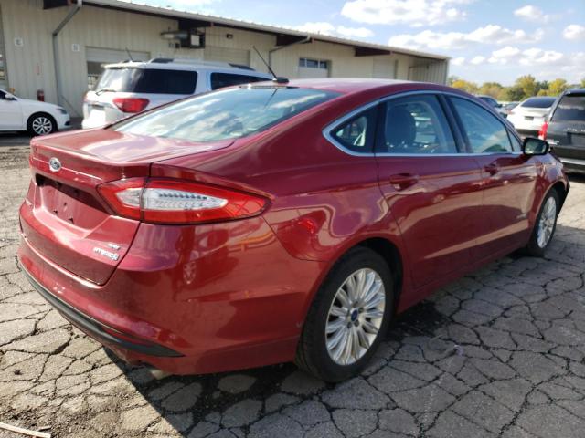 3FA6P0LU4DR340252 - 2013 FORD FUSION SE HYBRID RED photo 3