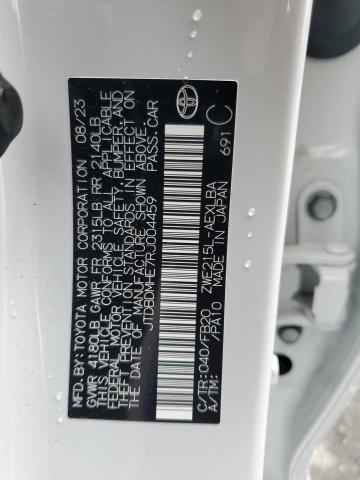 JTDBDMHE7RJ004459 - 2024 TOYOTA COROLLA LE WHITE photo 12