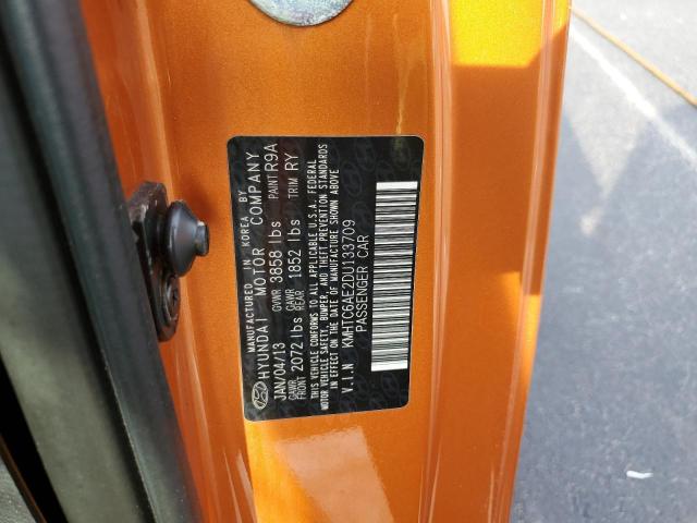 KMHTC6AE2DU133709 - 2013 HYUNDAI VELOSTER TURBO 橙色 照片 12