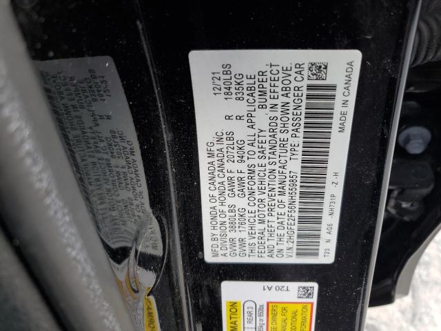 2HGFE2F56NH559857 - 2022 HONDA CIVIC SPORT 黑色 照片 13