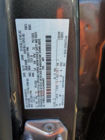 1FMCU9GD5JUA59467 - 2018 FORD ESCAPE SE 灰色 照片 12