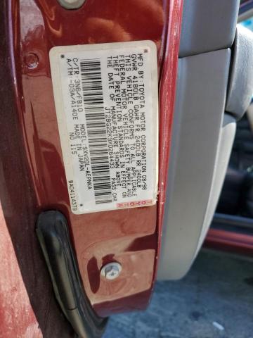 JT2BG22K9X0264433 - 1999 TOYOTA CAMRY LE RED photo 12