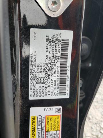 19XFL2H89PE003052 - 2023 HONDA CIVIC SPORT BLACK photo 12