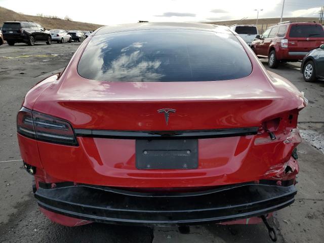 5YJSA1E53NF474663 - 2022 TESLA MODEL S Կարմիր լուսանկար 6