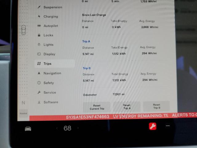 5YJSA1E53NF474663 - 2022 TESLA MODEL S Կարմիր լուսանկար 9