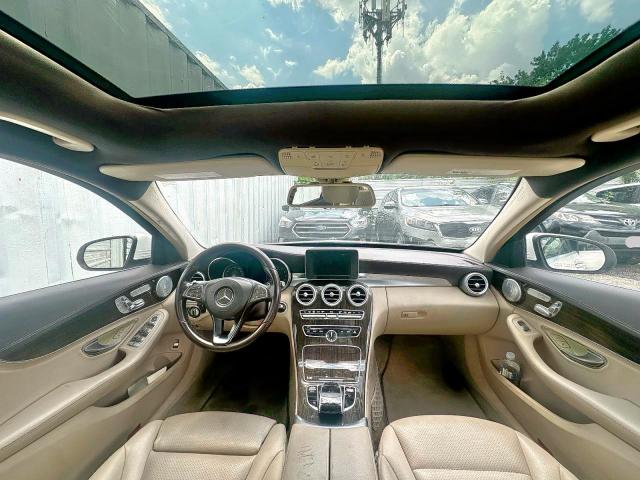 55SWF4KB4FU065828 - 2015 MERCEDES-BENZ C 300 4MATIC WHITE photo 9