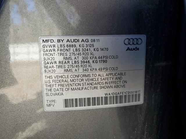 WA1DGAFE1CD001817 - 2012 AUDI Q7 PRESTIGE 银色 照片 12