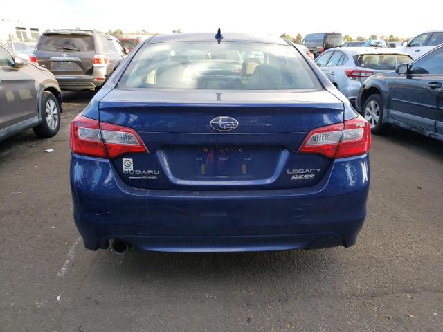 4S3BNAC65H3011005 - 2017 SUBARU LEGACY 2.5I PREMIUM BLUE photo 6