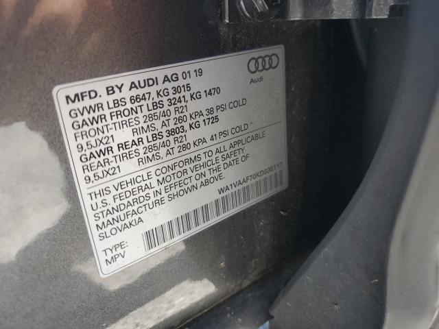 WA1VAAF70KD030117 - 2019 AUDI Q7 PRESTIGE Graphit Foto 13