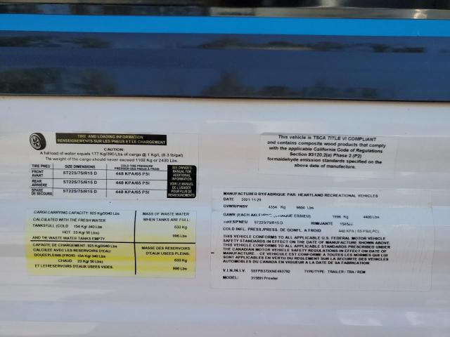 5SFPB372XNE493792 - 2022 HEART LAND PROWLER 双色 照片 10