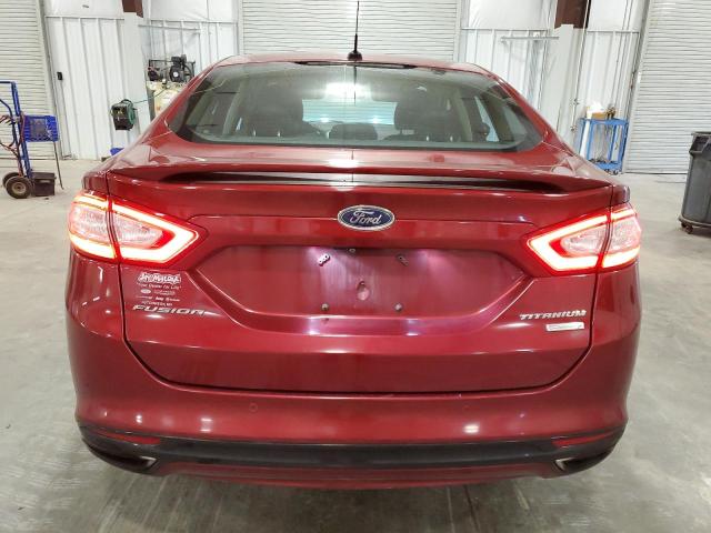 3FA6P0K9XGR235832 - 2016 FORD FUSION TITANIUM RED photo 6