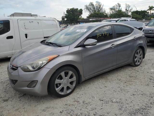 KMHDH4AEXDU687476 - 2013 HYUNDAI ELANTRA GLS SILVER photo 1