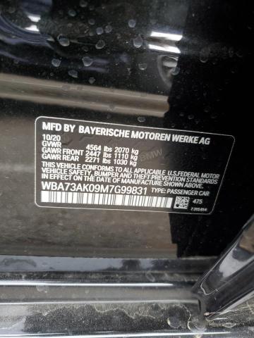 WBA73AK09M7G99831 - 2021 BMW 228XI შავი ფოტო 12