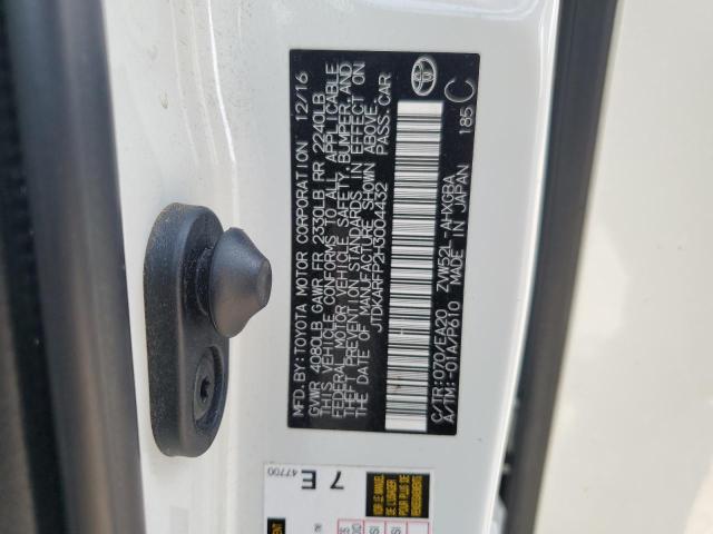 JTDKARFP2H3004432 - 2017 TOYOTA PRIUS PRIM თეთრი ფოტო 13