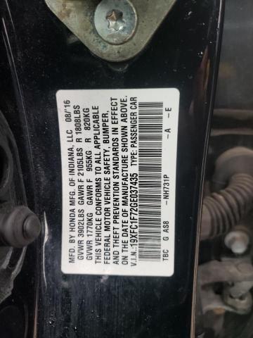 19XFC1F72GE037435 - 2016 HONDA CIVIC EXL BLACK photo 12