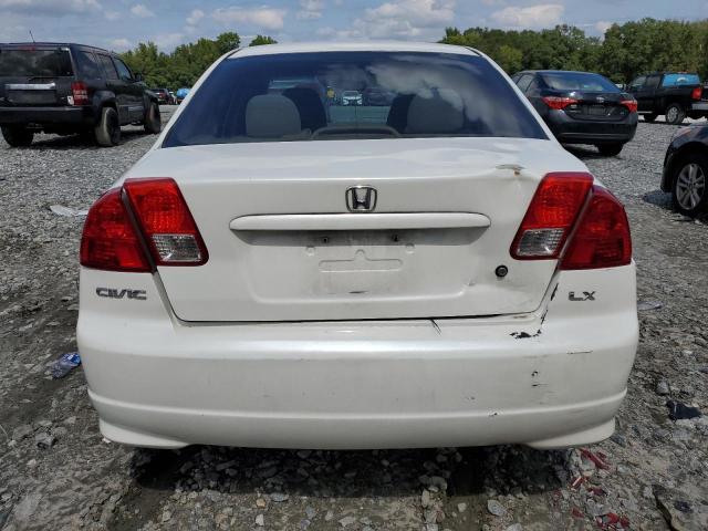 2HGES16545H510980 - 2005 HONDA CIVIC LX WHITE photo 6