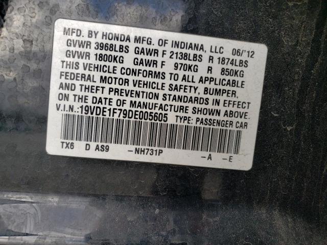 19VDE1F79DE005605 - 2013 ACURA ILX 20 TECH BLACK photo 13