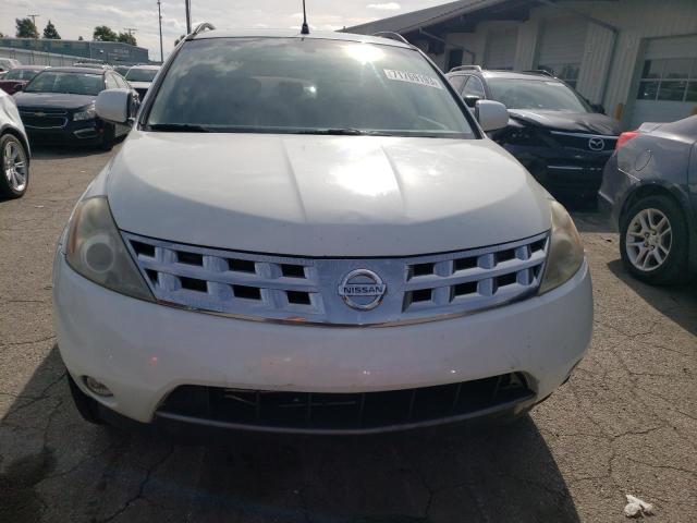 JN8AZ08W84W309094 - 2004 NISSAN MURANO SL WHITE photo 5