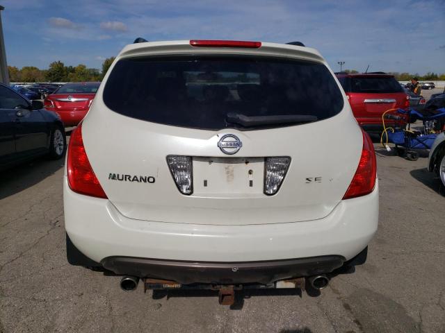 JN8AZ08W84W309094 - 2004 NISSAN MURANO SL WHITE photo 6